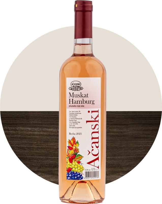 Muskat hamburg, Vinarija Ačanski